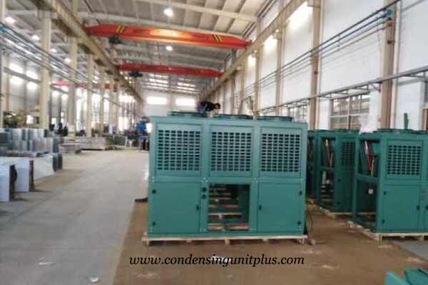 air cooled condenser workshop for cold room in onlykem factory